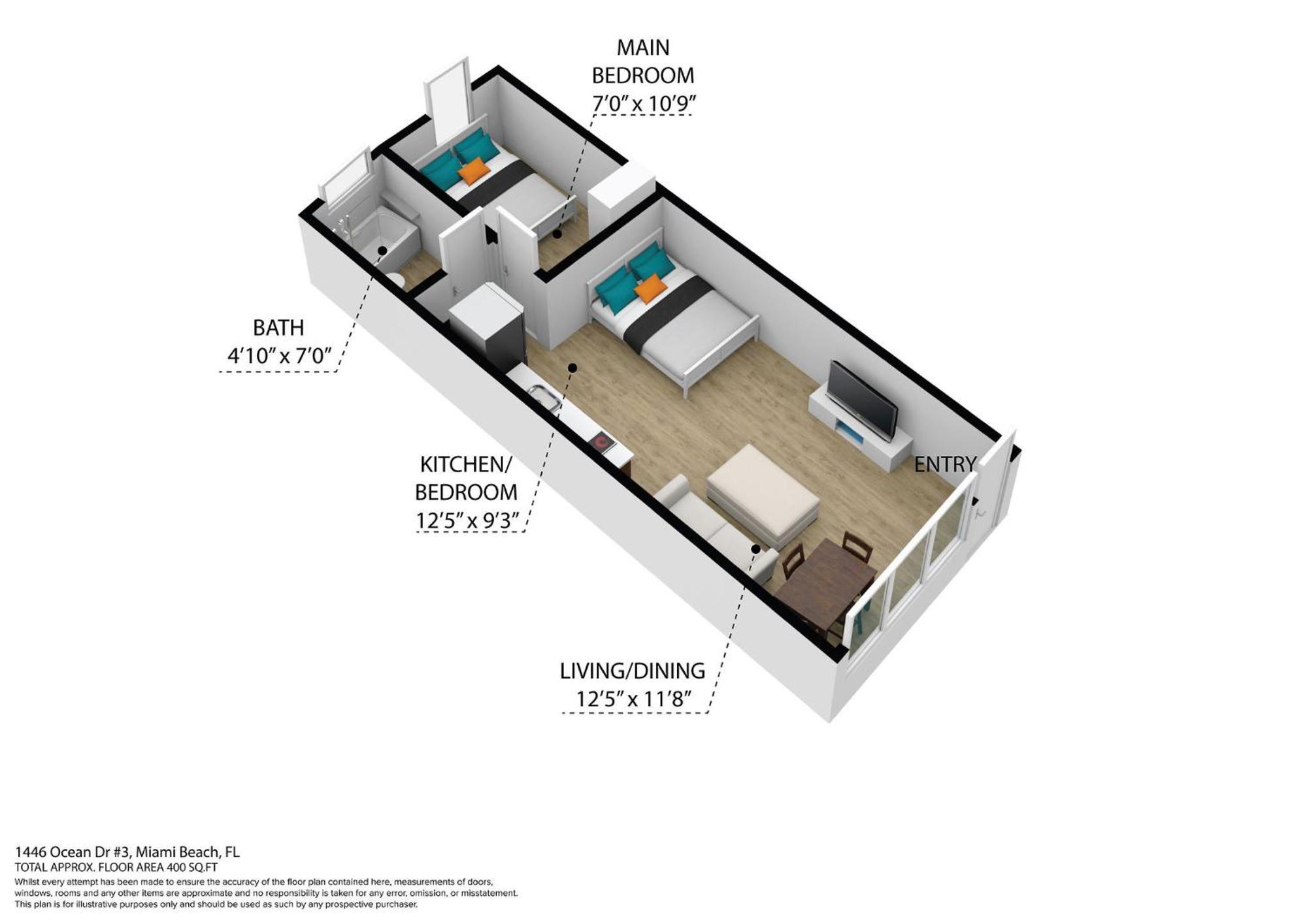 Beachy 1 B/R, W/2 Queen Beds, On Ocean Drive Beach Miami Beach Zewnętrze zdjęcie